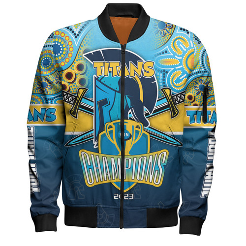 Gold Coast Titans Sport Bomber Jacket - Custom Talent Win Games But Teamwork And Intelligence Win Championships With Aboriginal Style