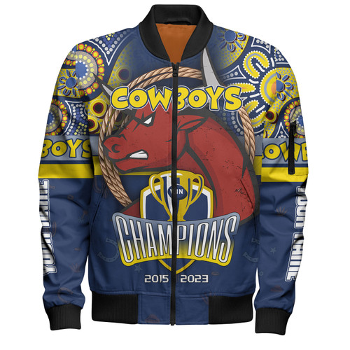 North Queensland Cowboys Bomber Jacket - Custom Talent Win Games But Teamwork And Intelligence Win Championships With Aboriginal Style