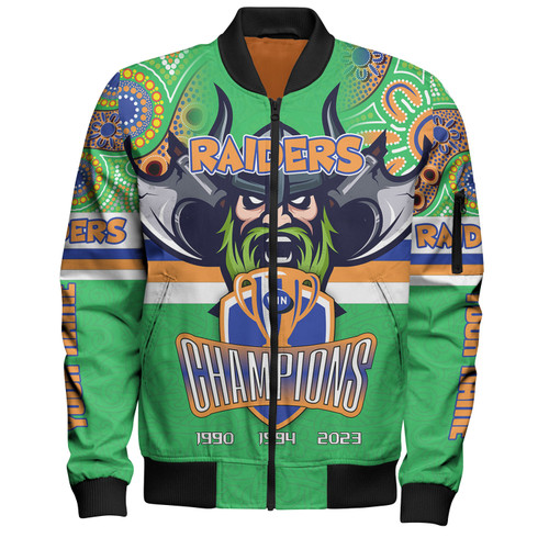 Canberra Raiders Bomber Jacket - Custom Talent Win Games But Teamwork And Intelligence Win Championships With Aboriginal Style