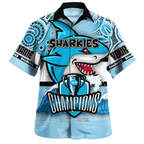 Cronulla-Sutherland Sharks Hawaiian Shirt - Custom Talent Win Games But Teamwork And Intelligence Win Championships With Aboriginal Style