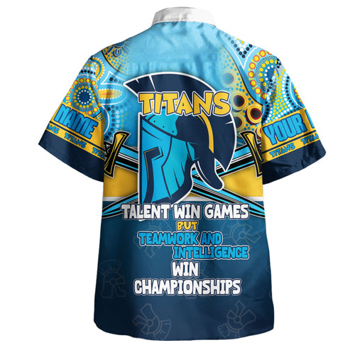 Gold Coast Titans Sport Hawaiian Shirt - Custom Talent Win Games But Teamwork And Intelligence Win Championships With Aboriginal Style Gold Coast Titans Sport Hawaiian Shirt - Custom Talent Win Games But Teamwork And Intelligence Win Championships With Aboriginal Style