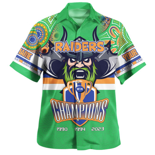 Canberra Raiders Hawaiian Shirt - Custom Talent Win Games But Teamwork And Intelligence Win Championships With Aboriginal Style