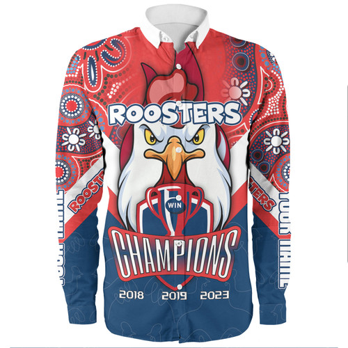 Sydney Roosters Long Sleeve Shirt - Custom Talent Win Games But Teamwork And Intelligence Win Championships With Aboriginal Style