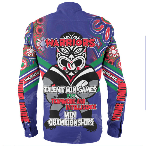 New Zealand Warriors Sport Long Sleeve Shirt - Custom Talent Win Games But Teamwork And Intelligence Win Championships With Aboriginal Style New Zealand Warriors Sport Long Sleeve Shirt - Custom Talent Win Games But Teamwork And Intelligence Win Championships With Aboriginal Style