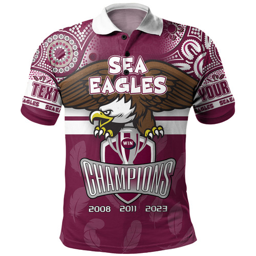 Manly Warringah Sea Eagles Polo Shirt - Custom Talent Win Games But Teamwork And Intelligence Win Championships With Aboriginal Style