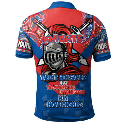 Newcastle Knights Sport Polo Shirt - Custom Talent Win Games But Teamwork And Intelligence Win Championships With Aboriginal Style Newcastle Knights Sport Polo Shirt - Custom Talent Win Games But Teamwork And Intelligence Win Championships With Aboriginal Style