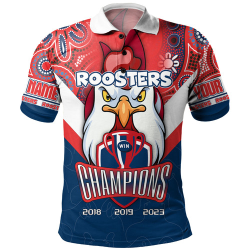 Sydney Roosters Polo Shirt - Custom Talent Win Games But Teamwork And Intelligence Win Championships With Aboriginal Style