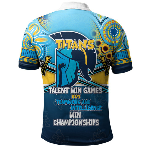 Gold Coast Titans Sport Polo Shirt - Custom Talent Win Games But Teamwork And Intelligence Win Championships With Aboriginal Style Gold Coast Titans Sport Polo Shirt - Custom Talent Win Games But Teamwork And Intelligence Win Championships With Aboriginal Style