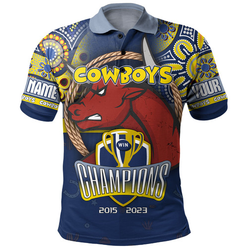 North Queensland Cowboys Polo Shirt - Custom Talent Win Games But Teamwork And Intelligence Win Championships With Aboriginal Style