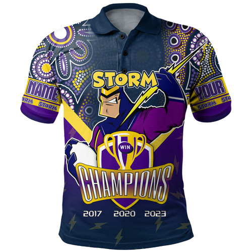 Melbourne Storm Polo Shirt - Custom Talent Win Games But Teamwork And Intelligence Win Championships With Aboriginal Style