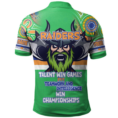 Canberra Raiders Polo Shirt - Custom Talent Win Games But Teamwork And Intelligence Win Championships With Aboriginal Style Canberra Raiders Polo Shirt - Custom Talent Win Games But Teamwork And Intelligence Win Championships With Aboriginal Style