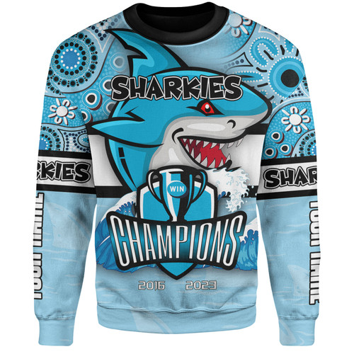 Cronulla-Sutherland Sharks Sweatshirt - Custom Talent Win Games But Teamwork And Intelligence Win Championships With Aboriginal Style