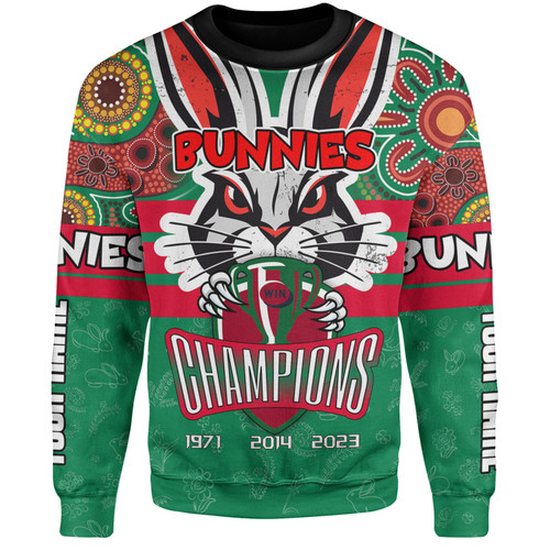 South Sydney Rabbitohs Sweatshirt - Custom Talent Win Games But Teamwork And Intelligence Win Championships With Aboriginal Style