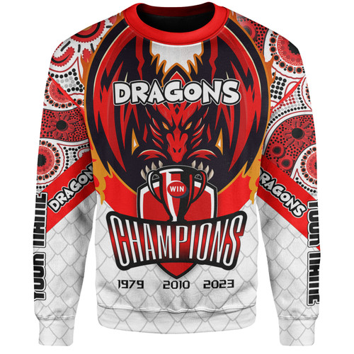 St. George Illawarra Dragons Sweatshirt - Custom Talent Win Games But Teamwork And Intelligence Win Championships With Aboriginal Style