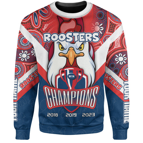 Sydney Roosters Sweatshirt - Custom Talent Win Games But Teamwork And Intelligence Win Championships With Aboriginal Style