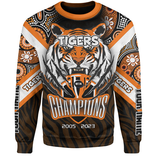 Wests Tigers Sweatshirt - Custom Talent Win Games But Teamwork And Intelligence Win Championships With Aboriginal Style