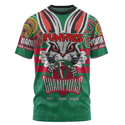 South Sydney Rabbitohs T-Shirt - Custom Talent Win Games But Teamwork And Intelligence Win Championships With Aboriginal Style