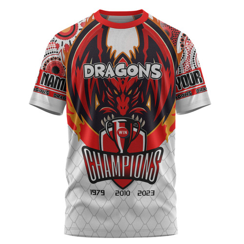 St. George Illawarra Dragons T-Shirt - Custom Talent Win Games But Teamwork And Intelligence Win Championships With Aboriginal Style