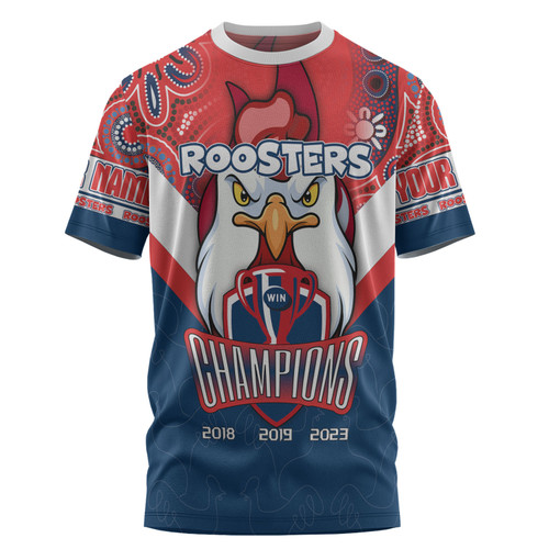 Sydney Roosters T-Shirt - Custom Talent Win Games But Teamwork And Intelligence Win Championships With Aboriginal Style