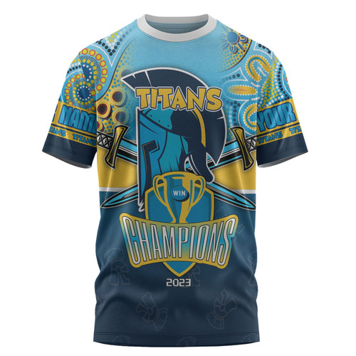 Gold Coast Titans Sport T-Shirt - Custom Talent Win Games But Teamwork And Intelligence Win Championships With Aboriginal Style