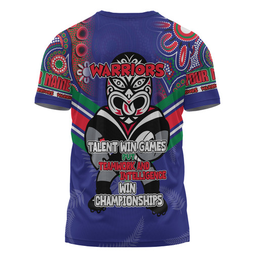 New Zealand Warriors Sport T-Shirt - Custom Talent Win Games But Teamwork And Intelligence Win Championships With Aboriginal Style New Zealand Warriors Sport T-Shirt - Custom Talent Win Games But Teamwork And Intelligence Win Championships With Aboriginal Style