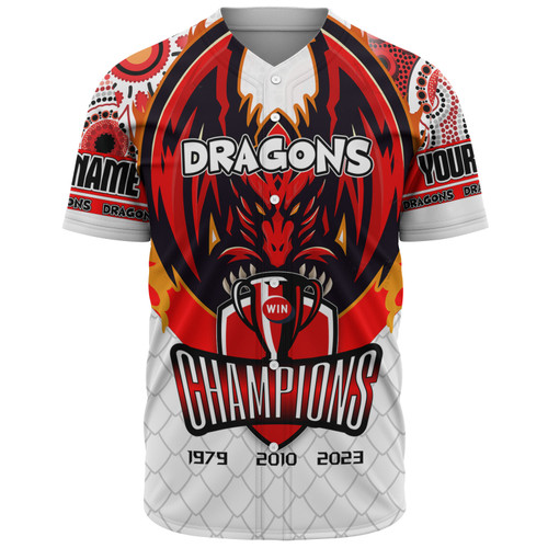 St. George Illawarra Dragons Baseball Shirt - Custom Talent Win Games But Teamwork And Intelligence Win Championships With Aboriginal Style