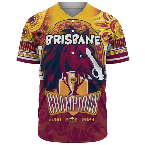 Brisbane Broncos Baseball Shirt - Custom Talent Win Games But Teamwork And Intelligence Win Championships With Aboriginal Style