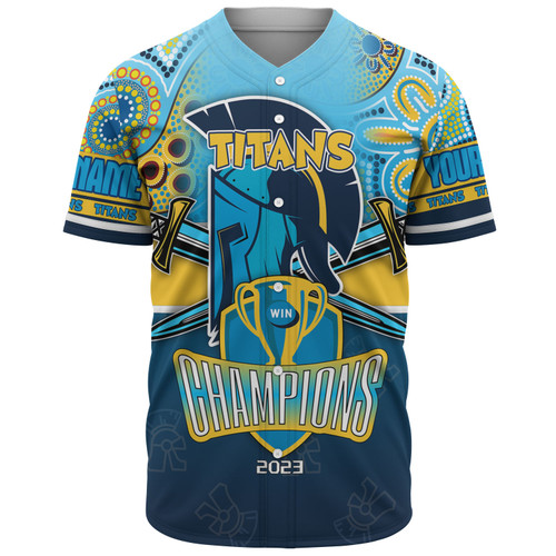 Gold Coast Titans Sport Baseball Shirt - Custom Talent Win Games But Teamwork And Intelligence Win Championships With Aboriginal Style