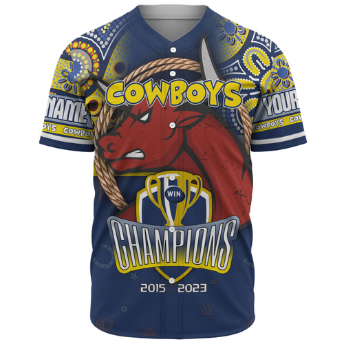 North Queensland Cowboys Baseball Shirt - Custom Talent Win Games But Teamwork And Intelligence Win Championships With Aboriginal Style