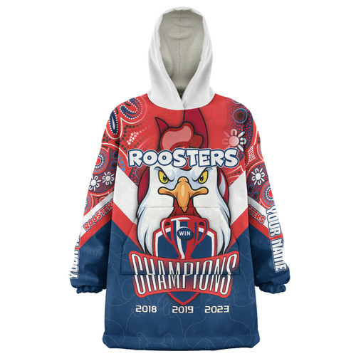 Sydney Roosters Snug Hoodie - Custom Talent Win Games But Teamwork And Intelligence Win Championships With Aboriginal Style