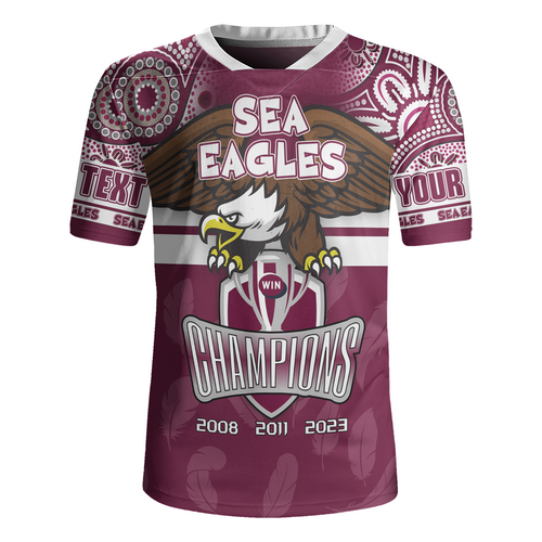 Manly Warringah Sea Eagles Rugby Jersey - Custom Talent Win Games But Teamwork And Intelligence Win Championships With Aboriginal Style