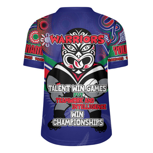 New Zealand Warriors Rugby Jersey - Custom Talent Win Games But Teamwork And Intelligence Win Championships With Aboriginal Style