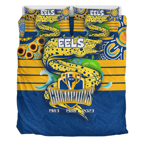 Parramatta Eels Bedding Set Talent Win Games But Teamwork And Intelligence Win Championships With Aboriginal Style Parramatta Eels Bedding Set Talent Win Games But Teamwork And Intelligence Win Championships With Aboriginal Style