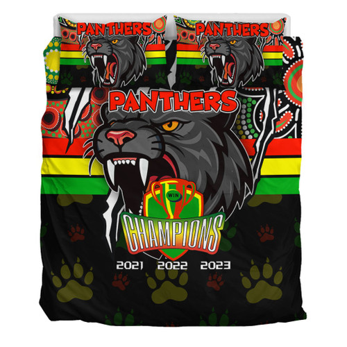 Penrith Panthers Bedding Set Talent Win Games But Teamwork And Intelligence Win Championships With Aboriginal Style Penrith Panthers Bedding Set Talent Win Games But Teamwork And Intelligence Win Championships With Aboriginal Style