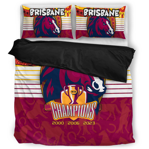 Brisbane Broncos Bedding Set Talent Win Games But Teamwork And Intelligence Win Championships With Aboriginal Style Brisbane Broncos Bedding Set Talent Win Games But Teamwork And Intelligence Win Championships With Aboriginal Style