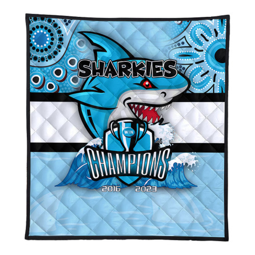 Cronulla-Sutherland Sharks Premium Quilt Talent Win Games But Teamwork And Intelligence Win Championships With Aboriginal Style Cronulla-Sutherland Sharks Premium Quilt Talent Win Games But Teamwork And Intelligence Win Championships With Aboriginal Style