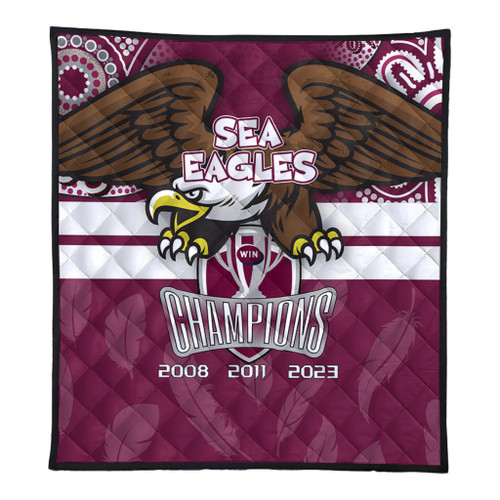 Manly Warringah Sea Eagles Premium Quilt Talent Win Games But Teamwork And Intelligence Win Championships With Aboriginal Style Manly Warringah Sea Eagles Premium Quilt Talent Win Games But Teamwork And Intelligence Win Championships With Aboriginal Style