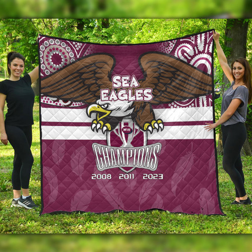 Manly Warringah Sea Eagles Premium Quilt Talent Win Games But Teamwork And Intelligence Win Championships With Aboriginal Style Manly Warringah Sea Eagles Premium Quilt Talent Win Games But Teamwork And Intelligence Win Championships With Aboriginal Style