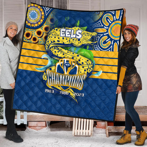 Parramatta Eels Premium Quilt Talent Win Games But Teamwork And Intelligence Win Championships With Aboriginal Style