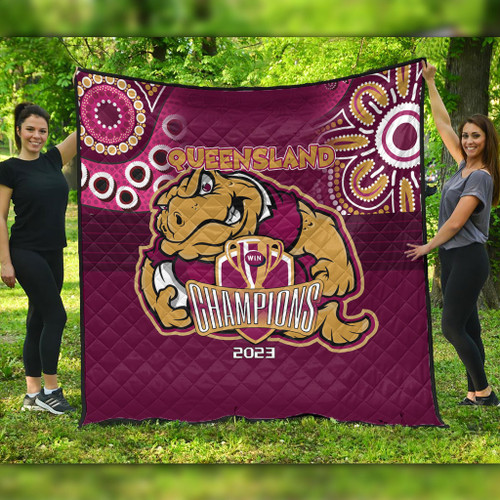 Cane Toads Premium Quilt Talent Win Games But Teamwork And Intelligence Win Championships With Aboriginal Style
