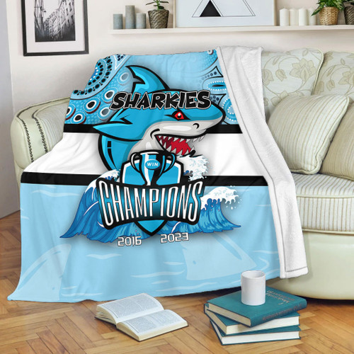 Cronulla-Sutherland Sharks Premium Blanket Talent Win Games But Teamwork And Intelligence Win Championships With Aboriginal Style Cronulla-Sutherland Sharks Premium Blanket Talent Win Games But Teamwork And Intelligence Win Championships With Aboriginal Style