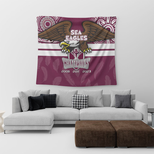 Manly Warringah Sea Eagles Tapestry Talent Win Games But Teamwork And Intelligence Win Championships With Aboriginal Style Manly Warringah Sea Eagles Tapestry Talent Win Games But Teamwork And Intelligence Win Championships With Aboriginal Style