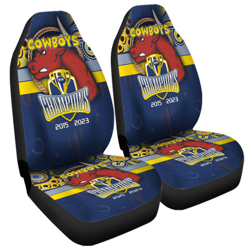 North Queensland Cowboys Car Seat Covers Talent Win Games But Teamwork And Intelligence Win Championships With Aboriginal Style
