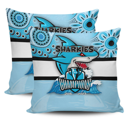 Cronulla-Sutherland Sharks Pillow Cover Talent Win Games But Teamwork And Intelligence Win Championships With Aboriginal Style