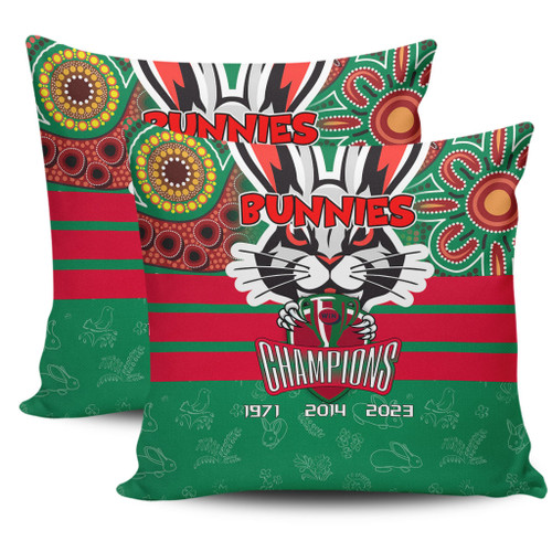 South Sydney Rabbitohs Pillow Cover Talent Win Games But Teamwork And Intelligence Win Championships With Aboriginal Style