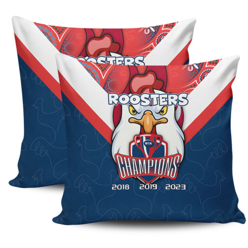 Sydney Roosters Pillow Cover Talent Win Games But Teamwork And Intelligence Win Championships With Aboriginal Style