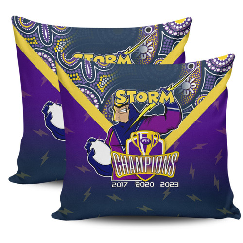 Melbourne Storm Pillow Cover Talent Win Games But Teamwork And Intelligence Win Championships With Aboriginal Style