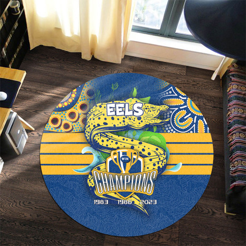 Parramatta Eels Round Rug Talent Win Games But Teamwork And Intelligence Win Championships With Aboriginal Style Parramatta Eels Round Rug Talent Win Games But Teamwork And Intelligence Win Championships With Aboriginal Style