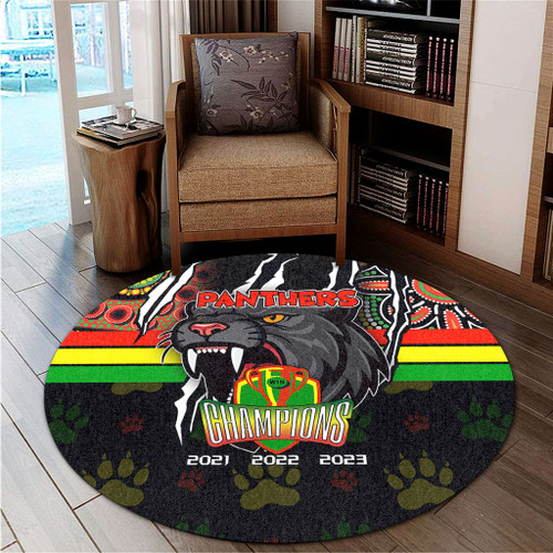 Penrith Panthers Round Rug Talent Win Games But Teamwork And Intelligence Win Championships With Aboriginal Style Penrith Panthers Round Rug Talent Win Games But Teamwork And Intelligence Win Championships With Aboriginal Style