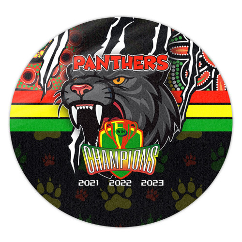 Penrith Panthers Round Rug Talent Win Games But Teamwork And Intelligence Win Championships With Aboriginal Style Penrith Panthers Round Rug Talent Win Games But Teamwork And Intelligence Win Championships With Aboriginal Style